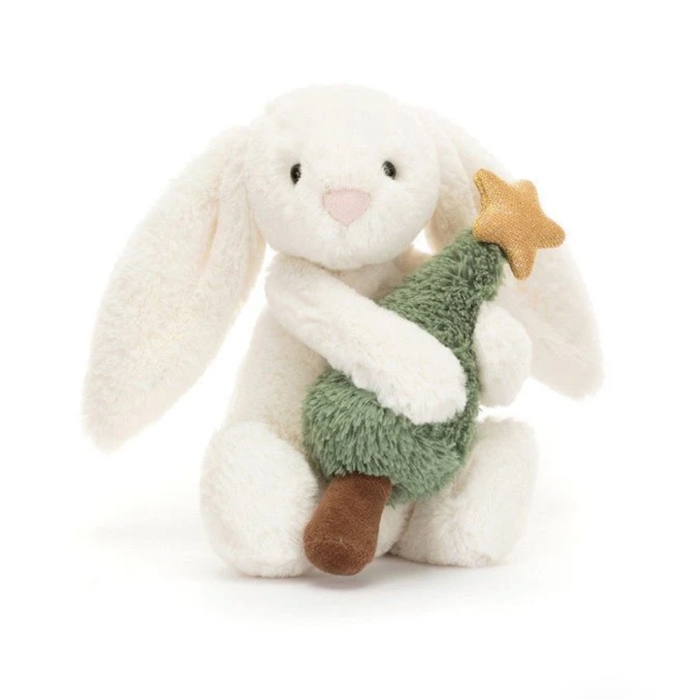 BNWT Completely SOLD OUT Jellycat bashful Bunny with Christmas tree